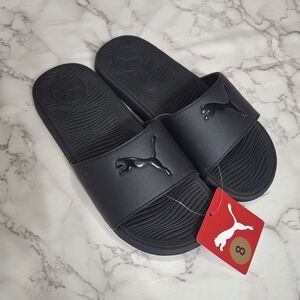 Puma Black Slide Sandals